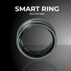 Silver And Gold Color Combination Smart Ring